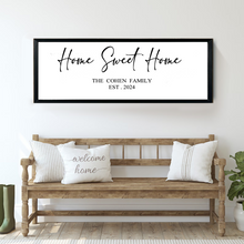 Load image into Gallery viewer, Home Sweet Home Wood Framed Personalized Sign