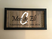 Load image into Gallery viewer, Established Us Farmhouse Wood Sign 24x48