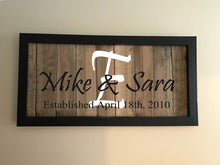 Load image into Gallery viewer, Established Us Farmhouse Wood Sign 24x48