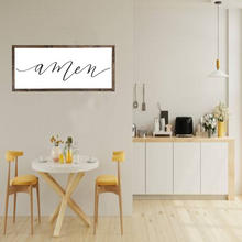 Load image into Gallery viewer, Amen Farmhouse Dining Room Sign