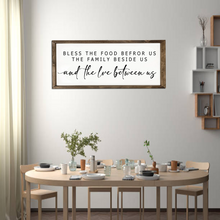Load image into Gallery viewer, Bless The Food Before Us Sign