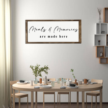 Load image into Gallery viewer, Meals & Memories Are Made Here Dining Room Sign