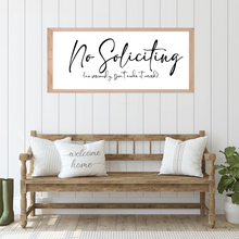 Load image into Gallery viewer, No Soliciting Wood Framed Sign