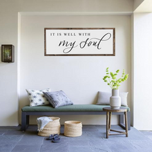 Load image into Gallery viewer, It Is Well With My Soul Wood Framed Sign