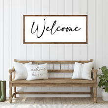 Load image into Gallery viewer, Welcome Farmhouse Wood Framed Sign