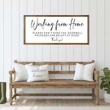 Load image into Gallery viewer, Working From Home Wood Framed Sign
