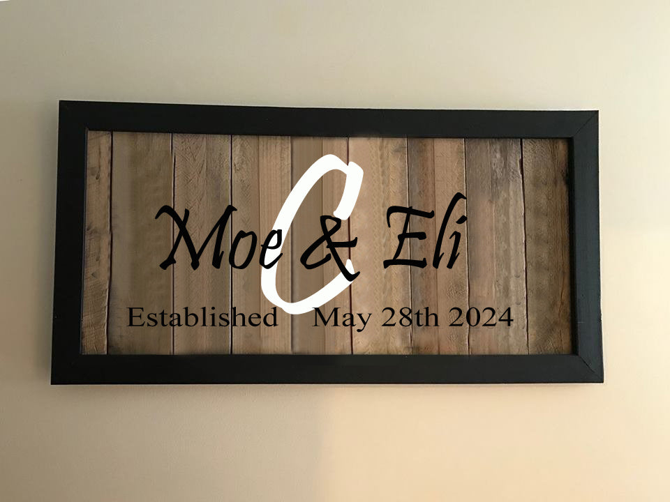 Established Us Farmhouse Wood Sign 24x48