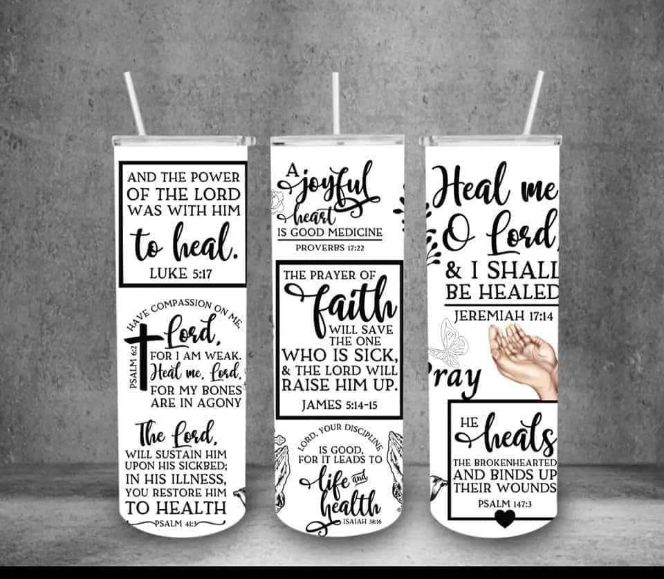 20 oz or 30 oz Christian Sayings All Around Tumbler