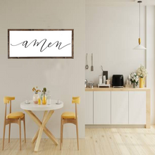 Load image into Gallery viewer, Amen Farmhouse Dining Room Sign
