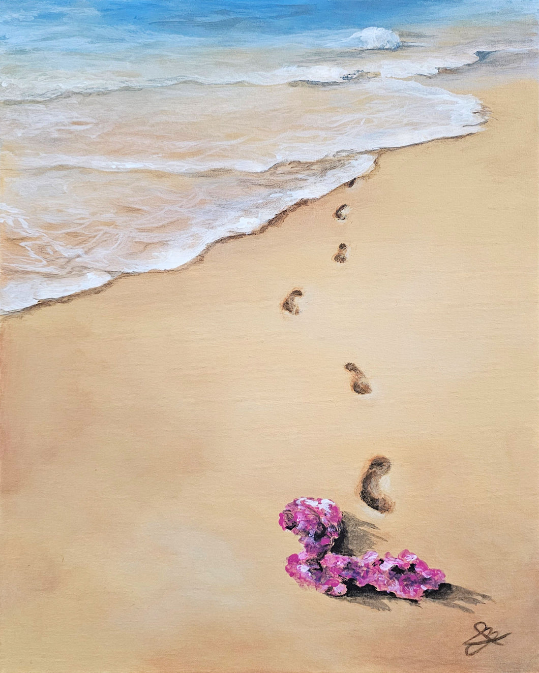 Adult Footprints in the sand Crust & Canvas Event June 14th 6pm-8pm