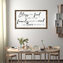 Load image into Gallery viewer, Bless the Food Before Us | Dining Room Sign
