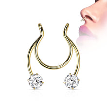 Load image into Gallery viewer, Covet Jewelry Chain IP Brass Non-Piercing Septum Hanger
