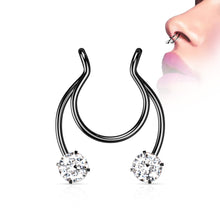 Load image into Gallery viewer, Covet Jewelry Chain IP Brass Non-Piercing Septum Hanger
