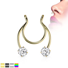 Load image into Gallery viewer, Covet Jewelry Chain IP Brass Non-Piercing Septum Hanger
