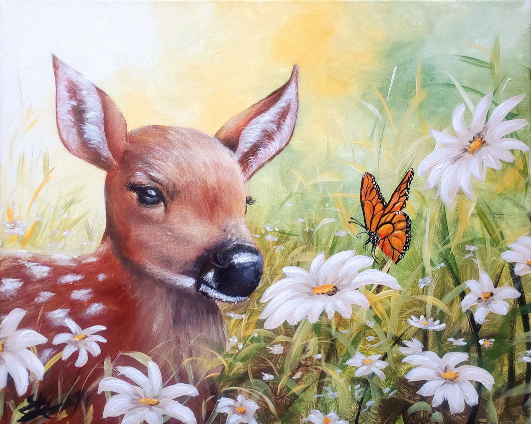 Adult Deer & Butterfly Paint & Sip Event Oct 12th 6pm-8pm