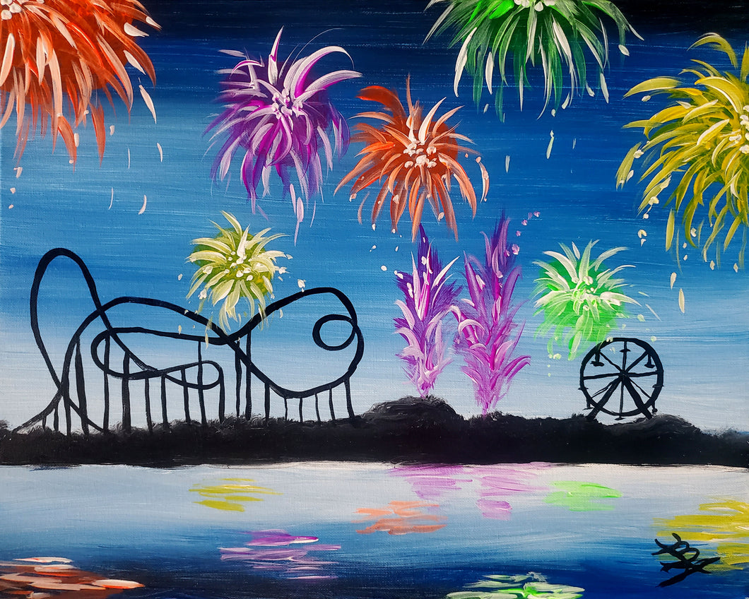 All Ages Fireworks Over The Carnival Paint Event July 5th 3pm-5pm