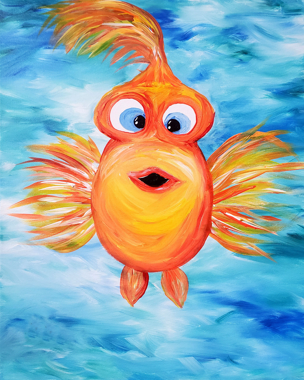 All Ages Happy Goldfish Paint Event July 19th 3pm-5pm