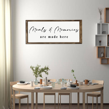 Load image into Gallery viewer, Meals &amp; Memories Are Made Here Dining Room Sign
