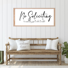 Load image into Gallery viewer, No Soliciting Wood Framed Sign
