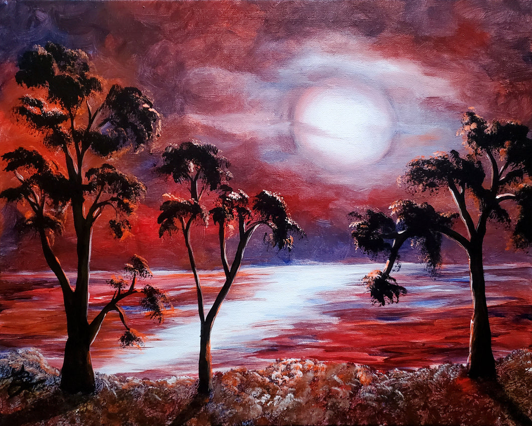 Adult Evening Moon Paint & Sip Event Sept 13th 6pm-8pm