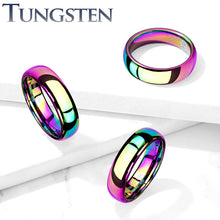 Load image into Gallery viewer, Plain Dome Band Rainbow PVD Tungsten Carbide Rings
