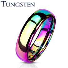 Load image into Gallery viewer, Plain Dome Band Rainbow PVD Tungsten Carbide Rings
