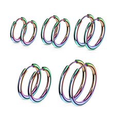 Load image into Gallery viewer, 316L Surgical Stainless Steel Huggie Hoop Earrings
