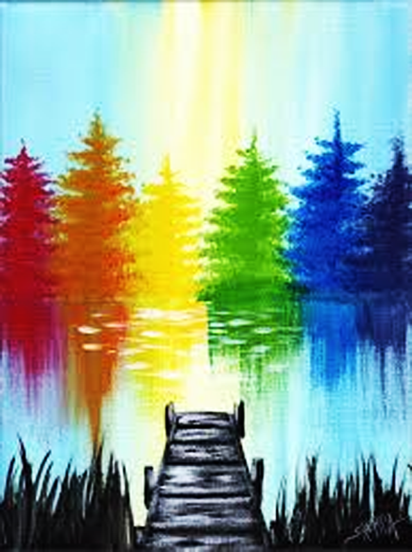 All Ages Rainbow Trees Lake and Pier Paint Event June 6th 3pm-5pm