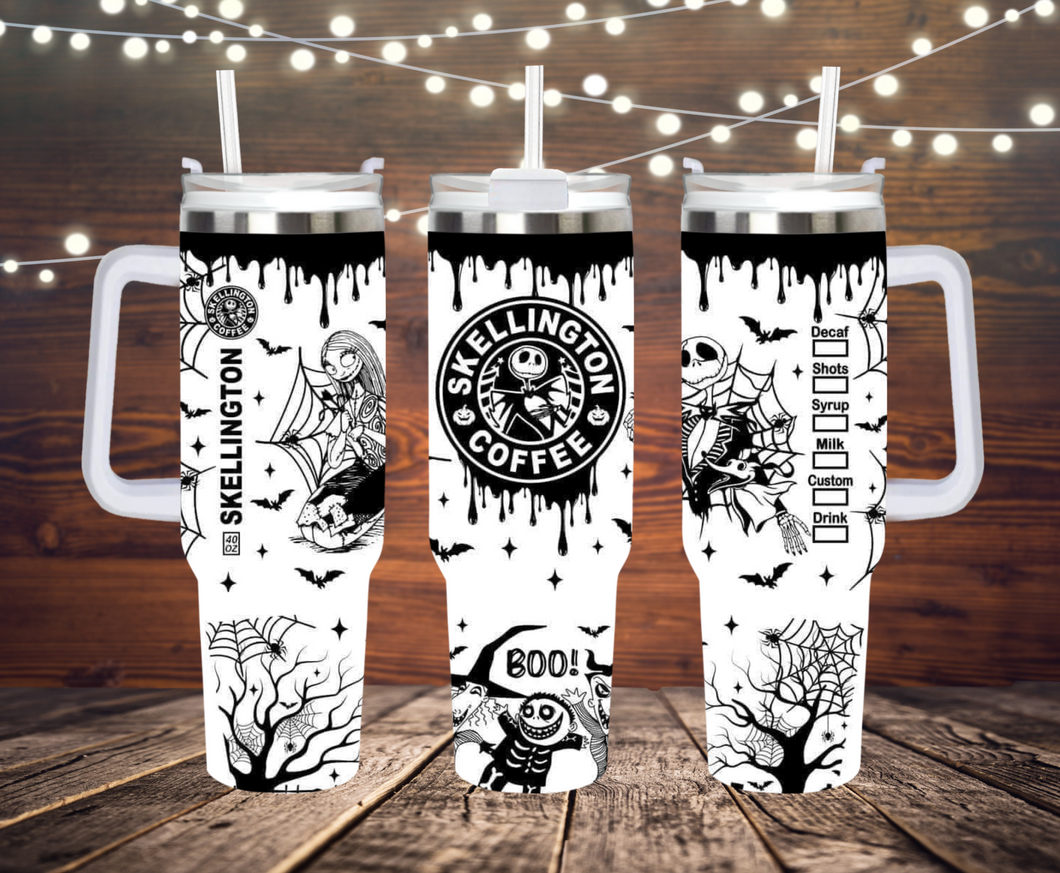 Jack Skellington 40oz Tumbler, Jack Skellington Tumbler, Nightmare Tumbler Stainless Steel