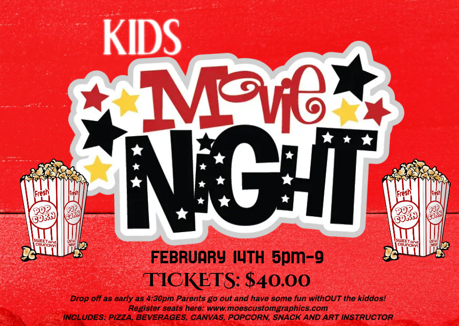 Kids Movie Night Aladdin Paint Event Feb 14th 5pm-9pm