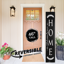 Load image into Gallery viewer, Reversable Family Porch Leaner Welcome Sign
