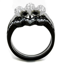 Load image into Gallery viewer, Stainless Steel Two-Tone IP Black (Ion Plating) Stainless Steel Ring with AAA Grade CZ
