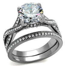 Load image into Gallery viewer, Stainless Steel AAA Grade CZ Wedding Ring
