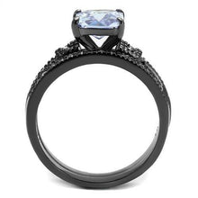 Load image into Gallery viewer, Stainless Steel IP Black Light Amethyst AAA Grade CZ Ring
