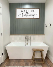 Load image into Gallery viewer, Wash Up Buttercup Farmhouse Wood Sign
