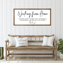 Load image into Gallery viewer, Working From Home Wood Framed Sign
